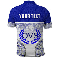 Personalized Queen Victoria School Polo Shirt With Fijian Tapa Pattern LT05 - Polynesian Pride