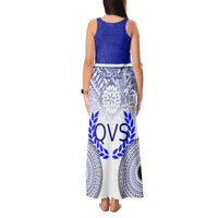 Personalized Queen Victoria School Tank Maxi Dress With Fijian Tapa Pattern LT05 - Polynesian Pride