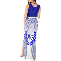 Personalized Queen Victoria School Tank Maxi Dress With Fijian Tapa Pattern LT05 - Polynesian Pride