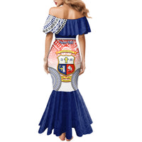Personalized Marist Brothers High School Mermaid Dress With Fijian Tapa Pattern LT05 - Polynesian Pride