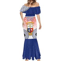 Personalized Marist Brothers High School Mermaid Dress With Fijian Tapa Pattern LT05 - Polynesian Pride