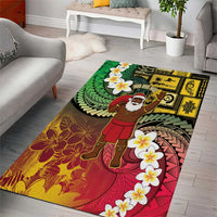 Vanuatu Christmas Area Rug Ni-Van Santa Retro Style LT05 - Polynesian Pride