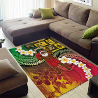 Vanuatu Christmas Area Rug Ni-Van Santa Retro Style LT05 - Polynesian Pride