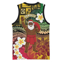 Vanuatu Christmas Basketball Jersey Ni-Van Santa Retro Style - Polynesian Pride