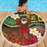 Vanuatu Christmas Beach Blanket Ni-Van Santa Retro Style - Polynesian Pride