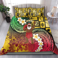 Vanuatu Christmas Bedding Set Ni-Van Santa Retro Style - Polynesian Pride