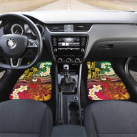 Vanuatu Christmas Car Mats Ni-Van Santa Retro Style LT05 Set 2pcs - Front Colorful - Polynesian Pride