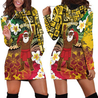Vanuatu Christmas Hoodie Dress Ni-Van Santa Retro Style - Polynesian Pride