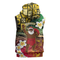 Vanuatu Christmas Sleeveless Zip Hoodie Ni-Van Santa Retro Style LT05 - Polynesian Pride