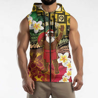 Vanuatu Christmas Sleeveless Zip Hoodie Ni-Van Santa Retro Style LT05 - Polynesian Pride