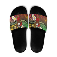 Vanuatu Christmas Slide Sandals Ni-Van Santa Retro Style LT05 Colorful - Polynesian Pride