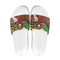 Vanuatu Christmas Slide Sandals Ni-Van Santa Retro Style LT05 Colorful - Polynesian Pride