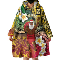 Vanuatu Christmas Wearable Blanket Hoodie Ni-Van Santa Retro Style - Polynesian Pride