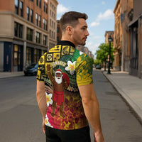 Vanuatu Christmas Zipper Polo Shirt Ni-Van Santa Retro Style LT05 - Polynesian Pride
