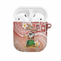 Hawaii Mele Kalikimaka AirPods Case Hula Santa Retro Style Red LT05 Red - Polynesian Pride