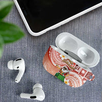 Hawaii Mele Kalikimaka AirPods Case Hula Santa Retro Style Red LT05 - Polynesian Pride
