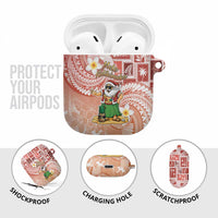 Hawaii Mele Kalikimaka AirPods Case Hula Santa Retro Style Red LT05 - Polynesian Pride