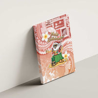 Hawaii Mele Kalikimaka Canvas Wall Art Hula Santa Retro Style Red - Polynesian Pride