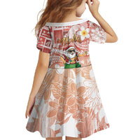 Hawaii Mele Kalikimaka Family Matching Off Shoulder Maxi Dress and Hawaiian Shirt Hula Santa Retro Style Red - Polynesian Pride