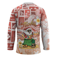 Hawaii Mele Kalikimaka Hockey Jersey Hula Santa Retro Style Red LT05 - Polynesian Pride