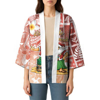 Hawaii Mele Kalikimaka Kimono Hula Santa Retro Style Red - Polynesian Pride
