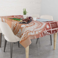 Hawaii Mele Kalikimaka Tablecloth Hula Santa Retro Style Red LT05 - Polynesian Pride