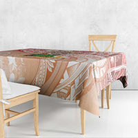 Hawaii Mele Kalikimaka Tablecloth Hula Santa Retro Style Red LT05 - Polynesian Pride