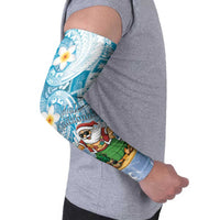 Hawaii Mele Kalikimaka Arm Sleeves Hula Santa Retro Style Blue LT05 - Polynesian Pride
