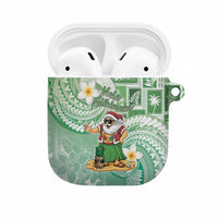 Hawaii Mele Kalikimaka AirPods Case Hula Santa Retro Style Green LT05 Green - Polynesian Pride