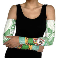 Hawaii Mele Kalikimaka Arm Sleeves Hula Santa Retro Style Green LT05 - Polynesian Pride
