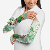 Hawaii Mele Kalikimaka Arm Sleeves Hula Santa Retro Style Green LT05 - Polynesian Pride