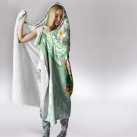 Hawaii Mele Kalikimaka Hooded Blanket Hula Santa Retro Style Green - Polynesian Pride