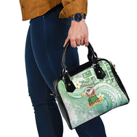 Hawaii Mele Kalikimaka Shoulder Handbag Hula Santa Retro Style Green LT05 - Polynesian Pride