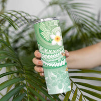 Hawaii Mele Kalikimaka Skinny Tumbler Hula Santa Retro Style Green - Polynesian Pride