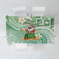 Hawaii Mele Kalikimaka Tablecloth Hula Santa Retro Style Green LT05 Green - Polynesian Pride