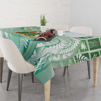 Hawaii Mele Kalikimaka Tablecloth Hula Santa Retro Style Green LT05 - Polynesian Pride
