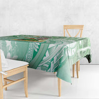 Hawaii Mele Kalikimaka Tablecloth Hula Santa Retro Style Green LT05 - Polynesian Pride
