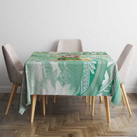 Hawaii Mele Kalikimaka Tablecloth Hula Santa Retro Style Green LT05 - Polynesian Pride