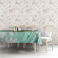 Hawaii Mele Kalikimaka Tablecloth Hula Santa Retro Style Green LT05 - Polynesian Pride