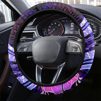 Galaxy Polynesian Pattern With Tropical Flowers Steering Wheel Cover LT05 - Polynesian Pride
