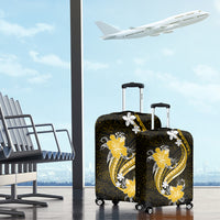 Gold Polynesian Pattern With Tropical Flowers Luggage Cover LT05 - Polynesian Pride