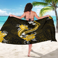 Gold Polynesian Pattern With Tropical Flowers Sarong LT05 - Polynesian Pride