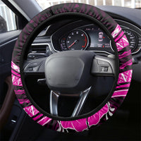 Pink Polynesian Pattern With Tropical Flowers Steering Wheel Cover LT05 - Polynesian Pride