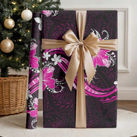 Pink Polynesian Pattern With Tropical Flowers Wrapping Paper LT05 - Polynesian Pride