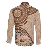 Samoa Siapo Pattern Simple Style Family Matching Tank Maxi Dress and Hawaiian Shirt LT05 - Polynesian Pride