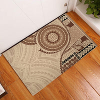 Samoa Siapo Pattern Simple Style Rubber Doormat LT05 Brown - Polynesian Pride