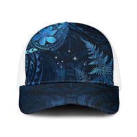 New Zealand Matariki Baseball Net Cap Maori New Year LT05 One Size White Blue - Polynesian Pride