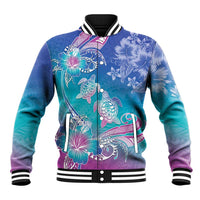 Polynesia Sea Turtle Couple Baseball Jacket Love Is Life LT05 Unisex Blue - Polynesian Pride