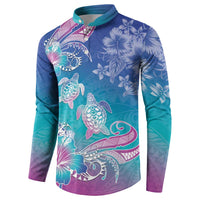 Polynesia Sea Turtle Couple Button Sweatshirt Love Is Life LT05 - Polynesian Pride