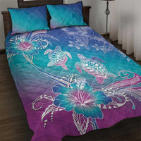 Polynesia Sea Turtle Couple Quilt Bed Set Love Is Life LT05 Blue - Polynesian Pride